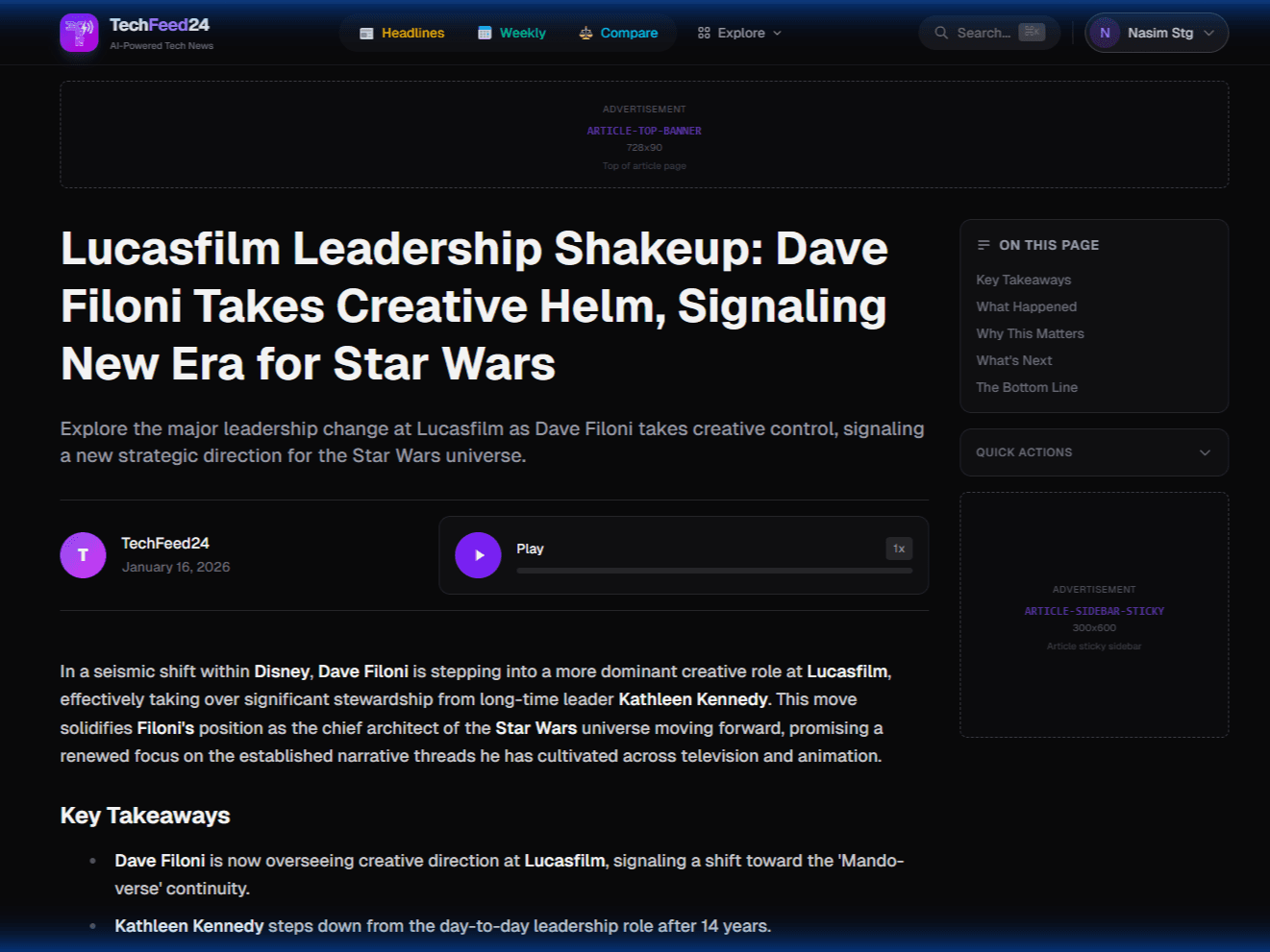 Article Page - Clean Reading Experience